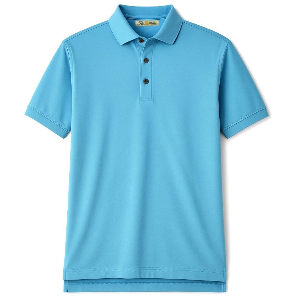 Peter Millar Robin Egg Blue Polo - 100% Double-Mercerized Cotton - Size XL